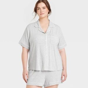 Stars Above - Women’s Short Sleeve Notch Collar Top & Shorts Pajama Set